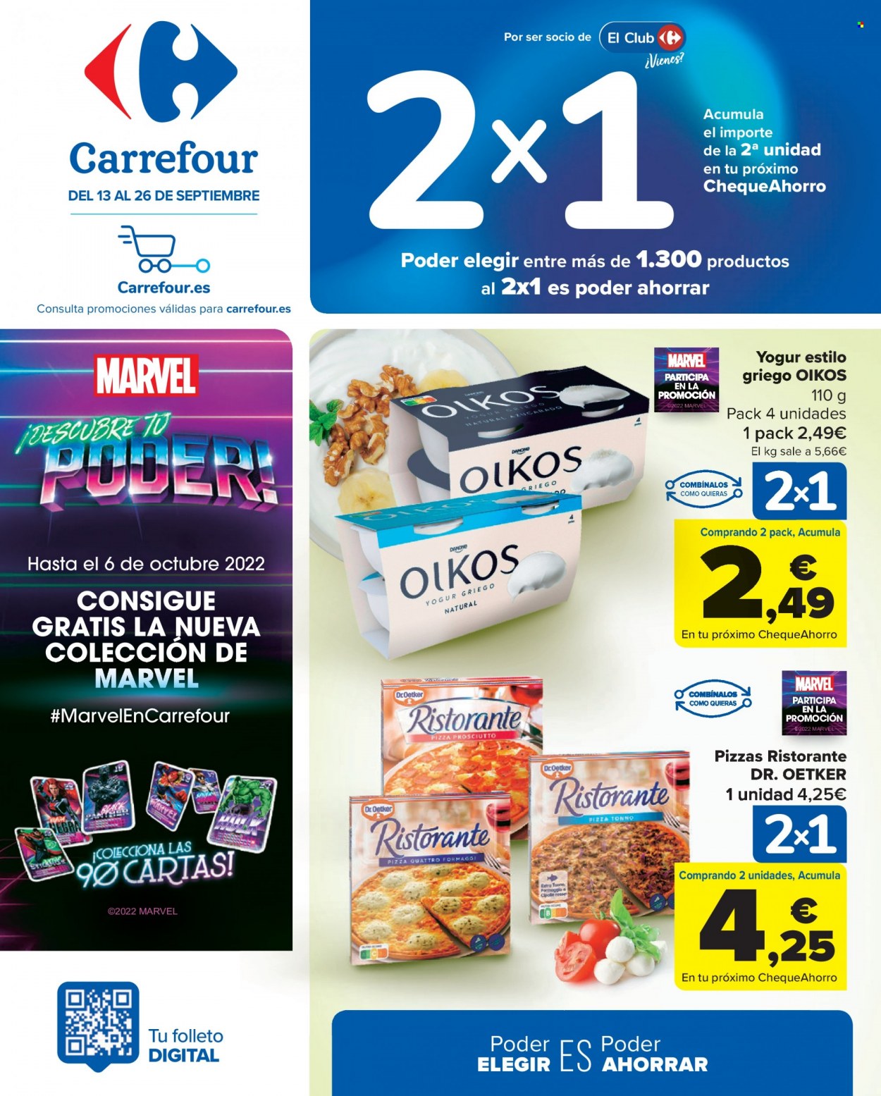 Folleto vigente Carrefour  - 13.9.2022 - 26.9.2022. Página 1.
