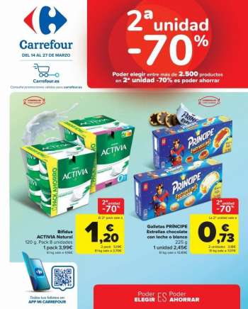 Folleto Carrefour - 2ªud. Al -70% (Alimentación, Drogueria, Perfumeria y comida de animales)