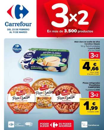 thumbnail - Folleto Carrefour - 50% Q VUELVE (Alimentación) + 3x2 (Alimentación, Drogueria, Perfumeria y comida de animales)