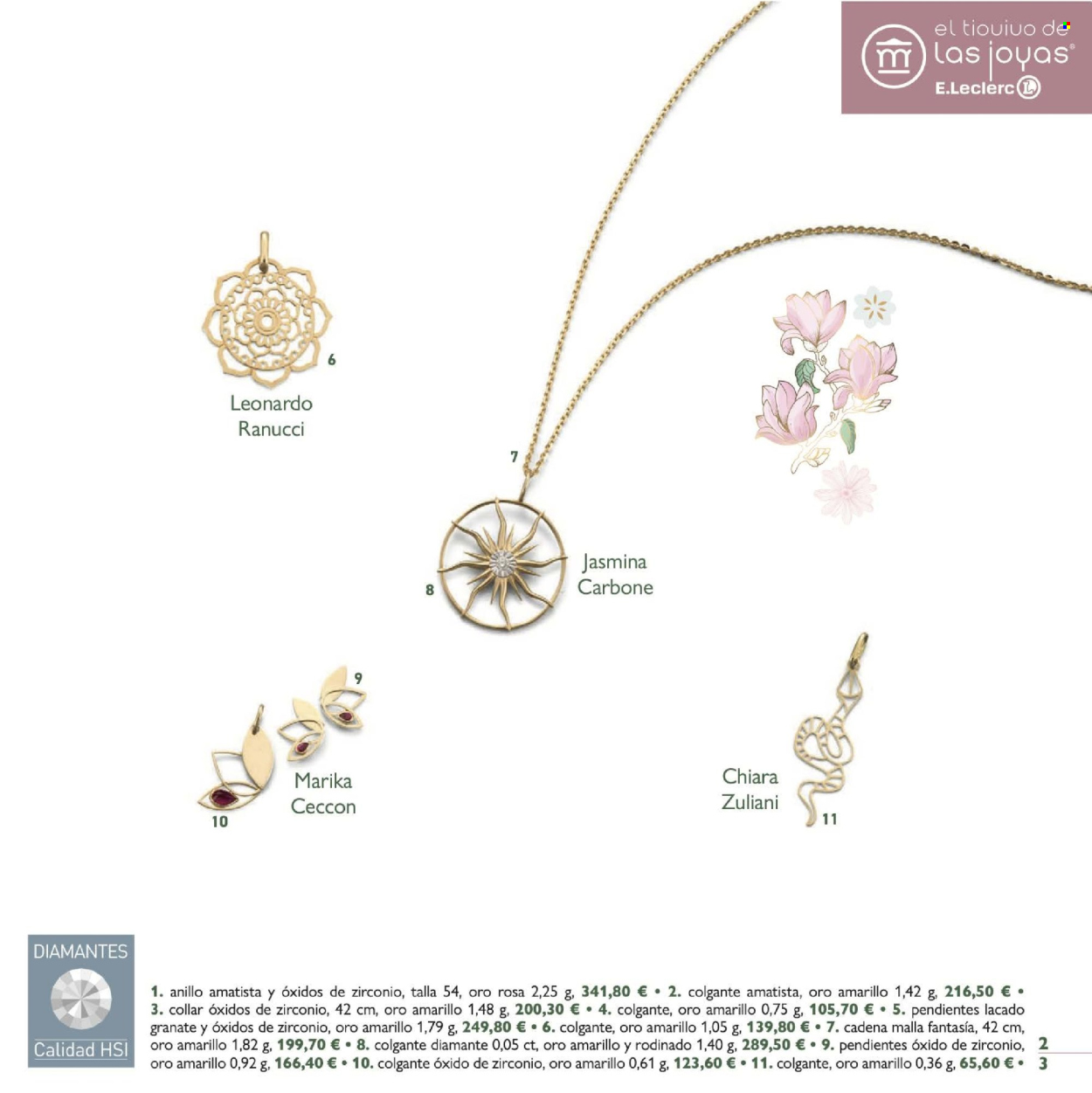 thumbnail - Folleto actual E.Leclerc - 10/04/24 - 15/06/24 - Ventas - collar, anillo, cadena, joyas, pendientes, rosa. Página 3.