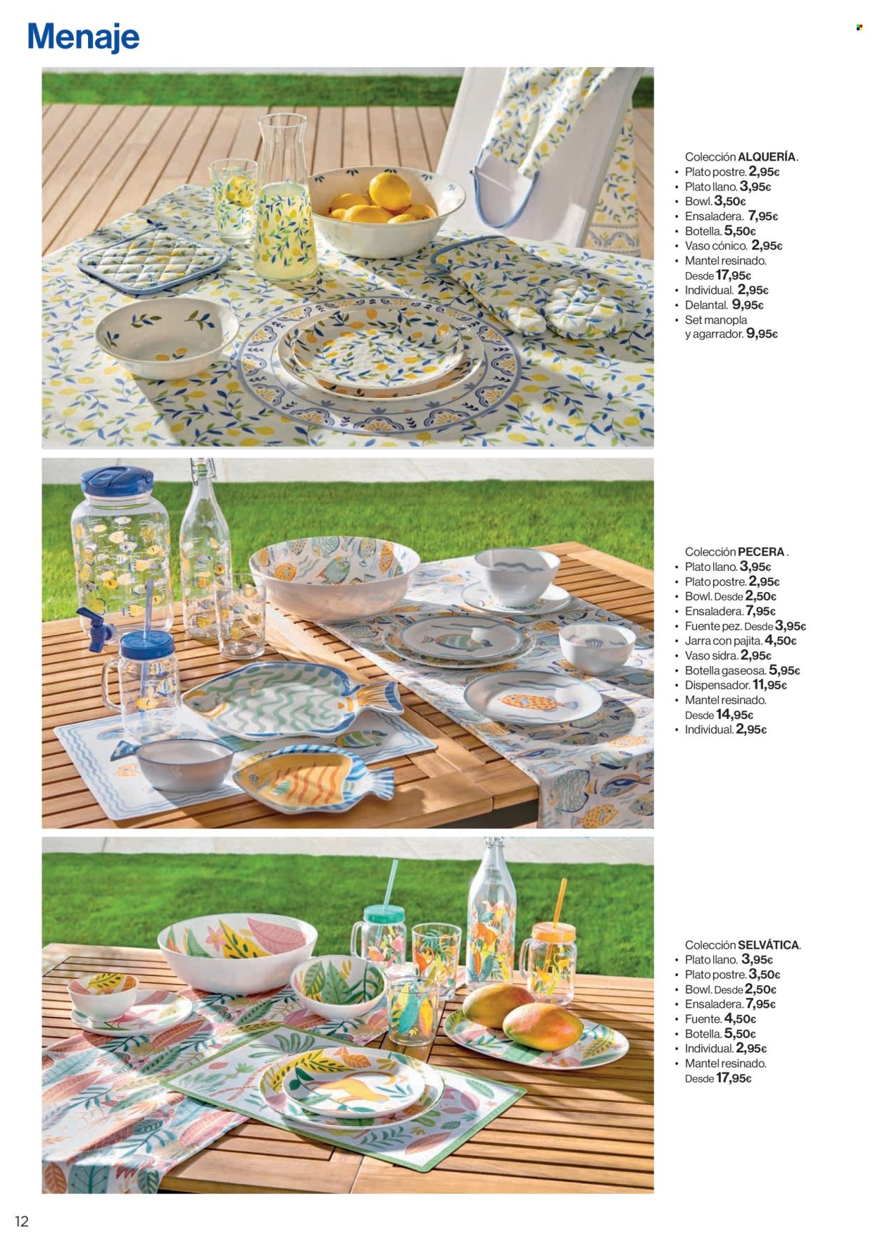 thumbnail - Folleto actual Hipercor - 18/03/24 - 05/05/24 - Ventas - bebida, cider, Alqueria, gaseosa, dispensador, jarra, plato, plato llano, vaso, ensaladera, accesorios para cocina, plato de postre, mantel. Página 12.