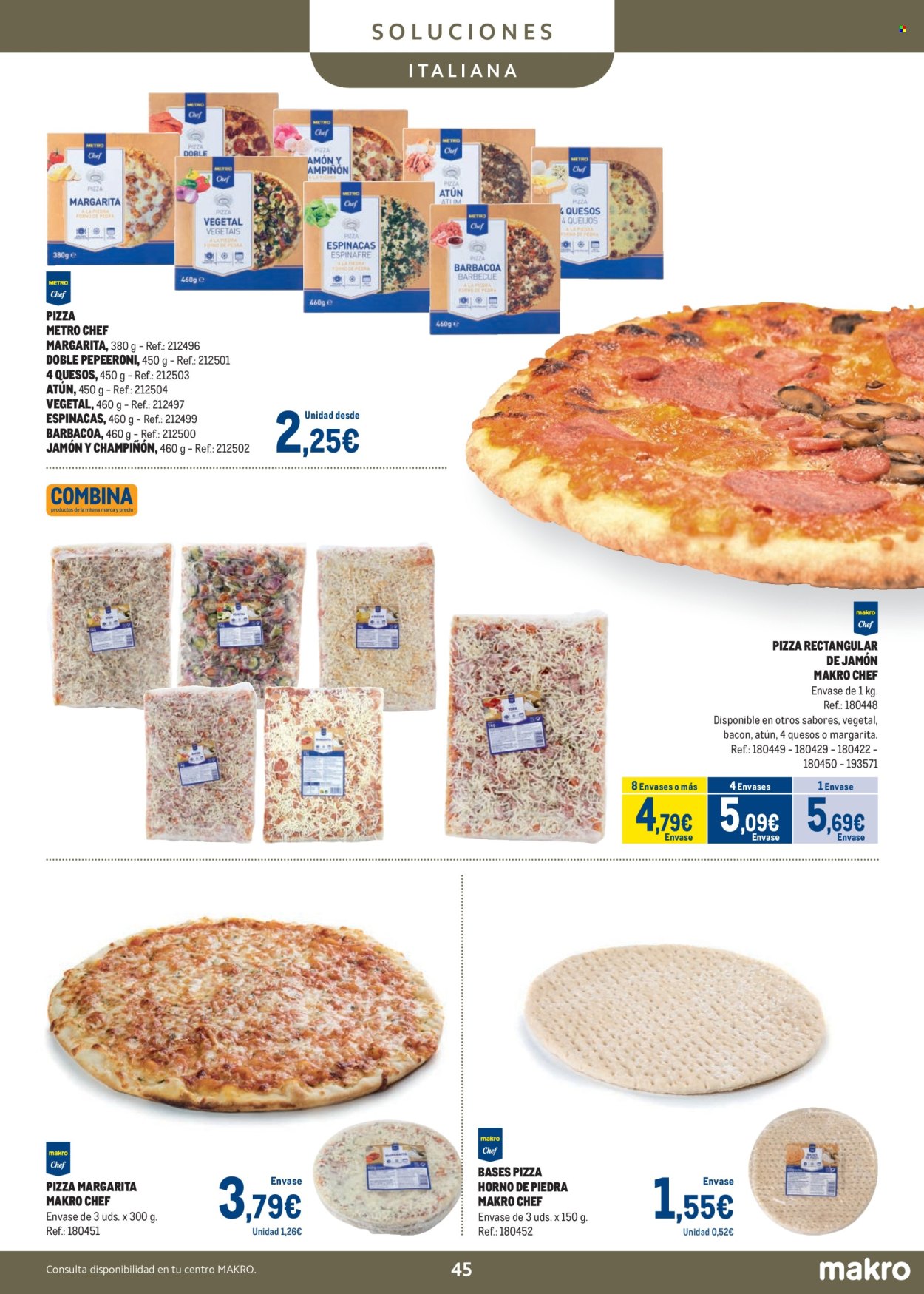 thumbnail - Folleto actual Makro - 18/03/24 - 05/05/24 - Ventas - Metro, espinaca, seta, pizza, productos vegetarianos, queso, barbacoa, grill. Página 45.