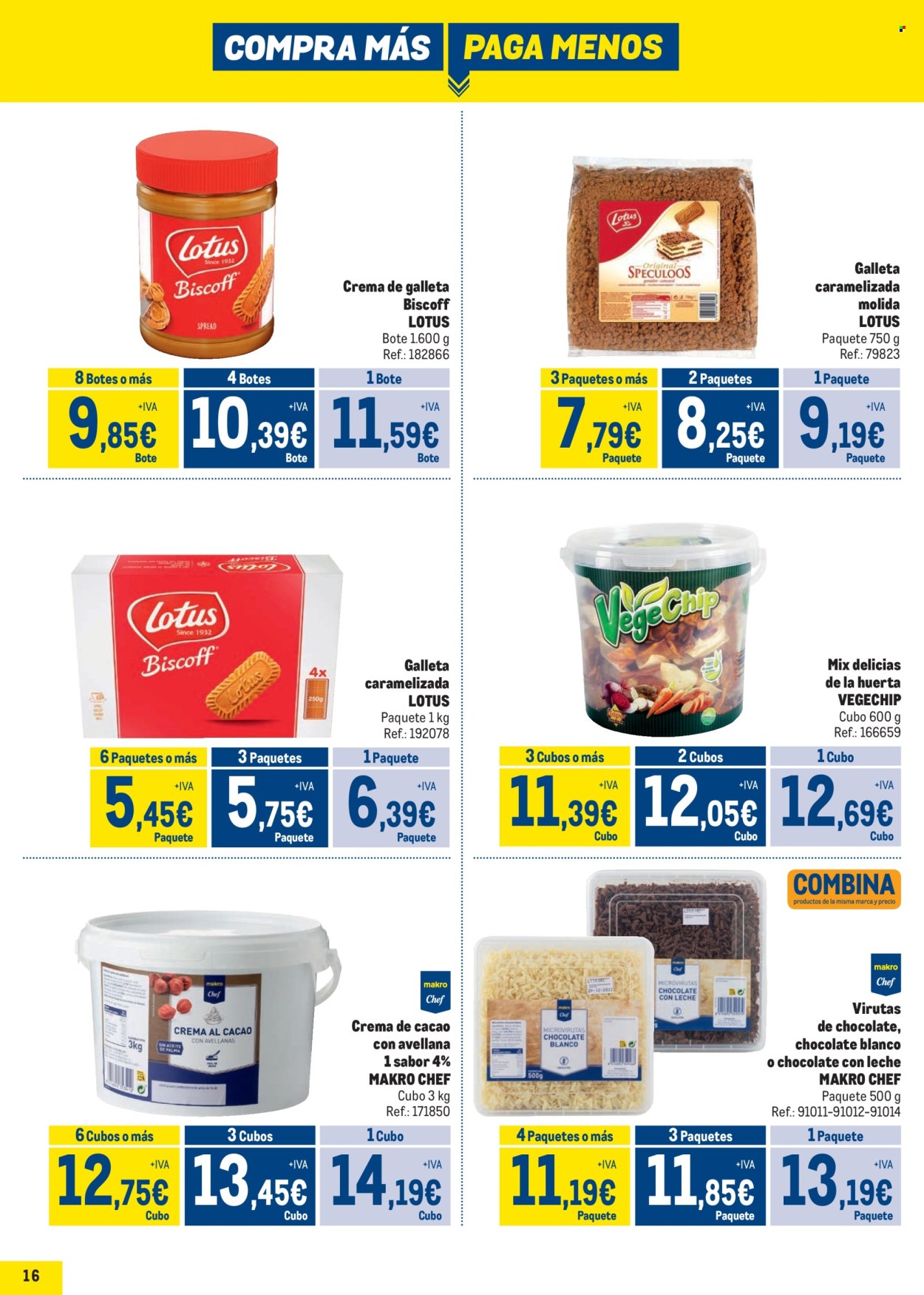 thumbnail - Folleto actual Makro - 08/04/24 - 05/05/24 - Ventas - productos vegetarianos, galletas, crema de cacao, cesta. Página 16.