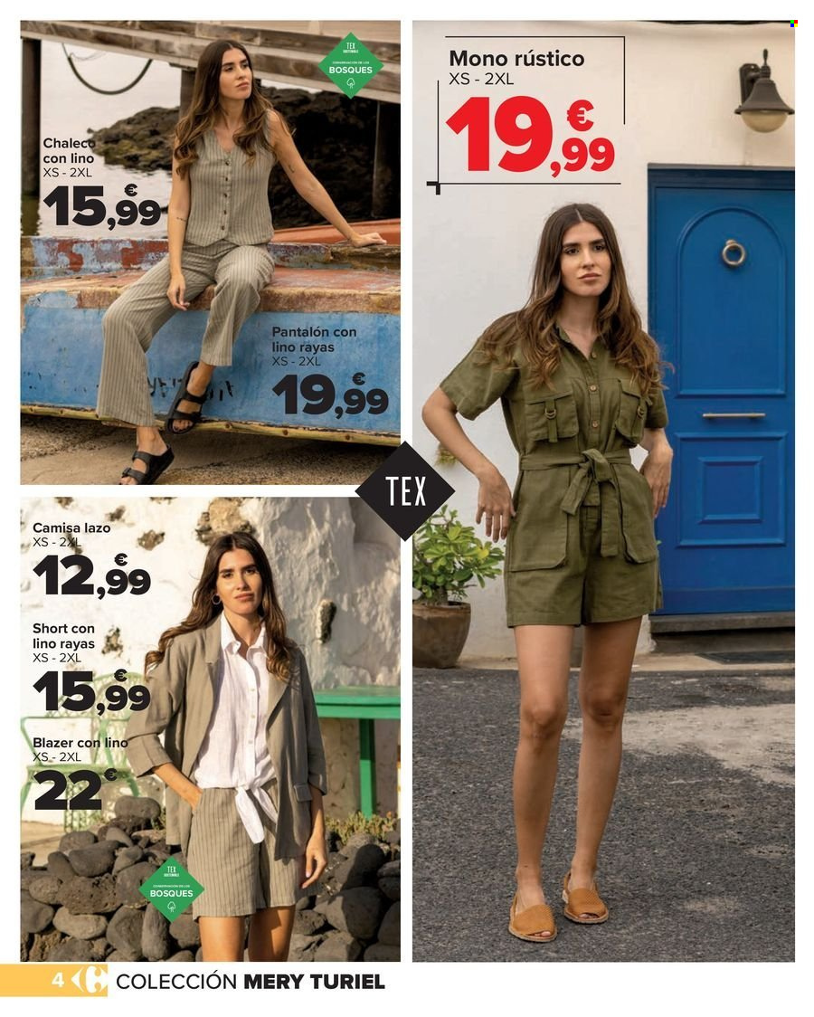 thumbnail - Folleto actual Carrefour - 10/04/24 - 16/05/24 - Ventas - blazer, camisa, calza corta, pantalón, chaleco. Página 4.