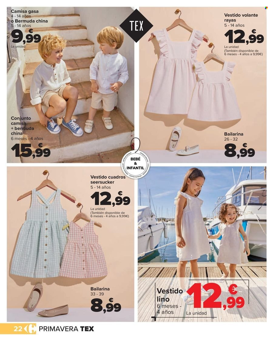 thumbnail - Folleto actual Carrefour - 10/04/24 - 16/05/24 - Ventas - vestido, bailarina, bermuda, camisa. Página 22.