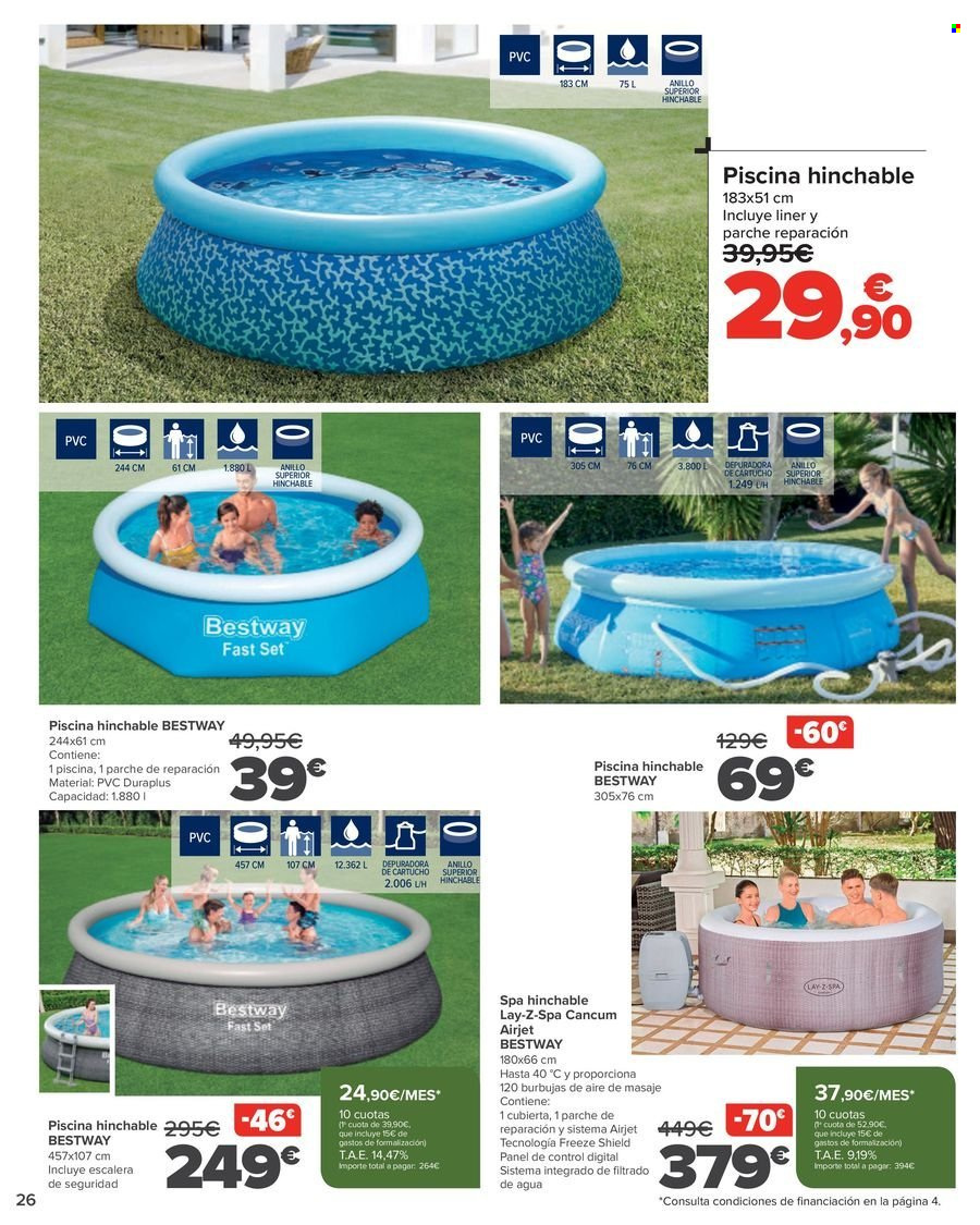 thumbnail - Folleto actual Carrefour - 18/04/24 - 16/05/24 - Ventas - piscina, pileta, alberca, jacuzzi inflable. Página 26.