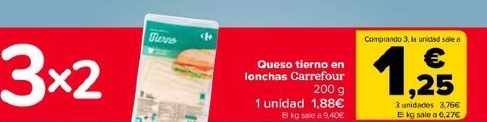 Carrefour - Queso Tierno En Lonchas