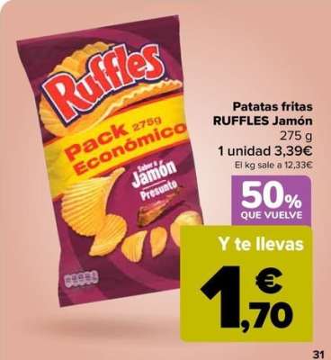 Ruffles - Patatas Fritas Jamón