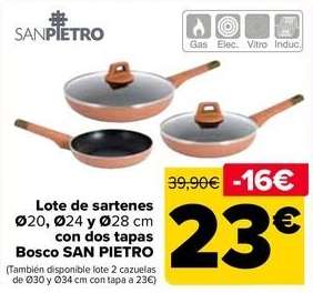 San Pietro - Lote De Sartenes Con Dos Tapas Bosco