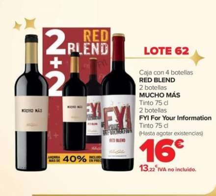 Lote 62 - Caja Con 4 Botellas Red Blend