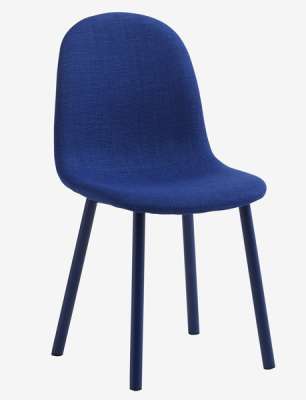 Silla de comedor EJSTRUP tela azul