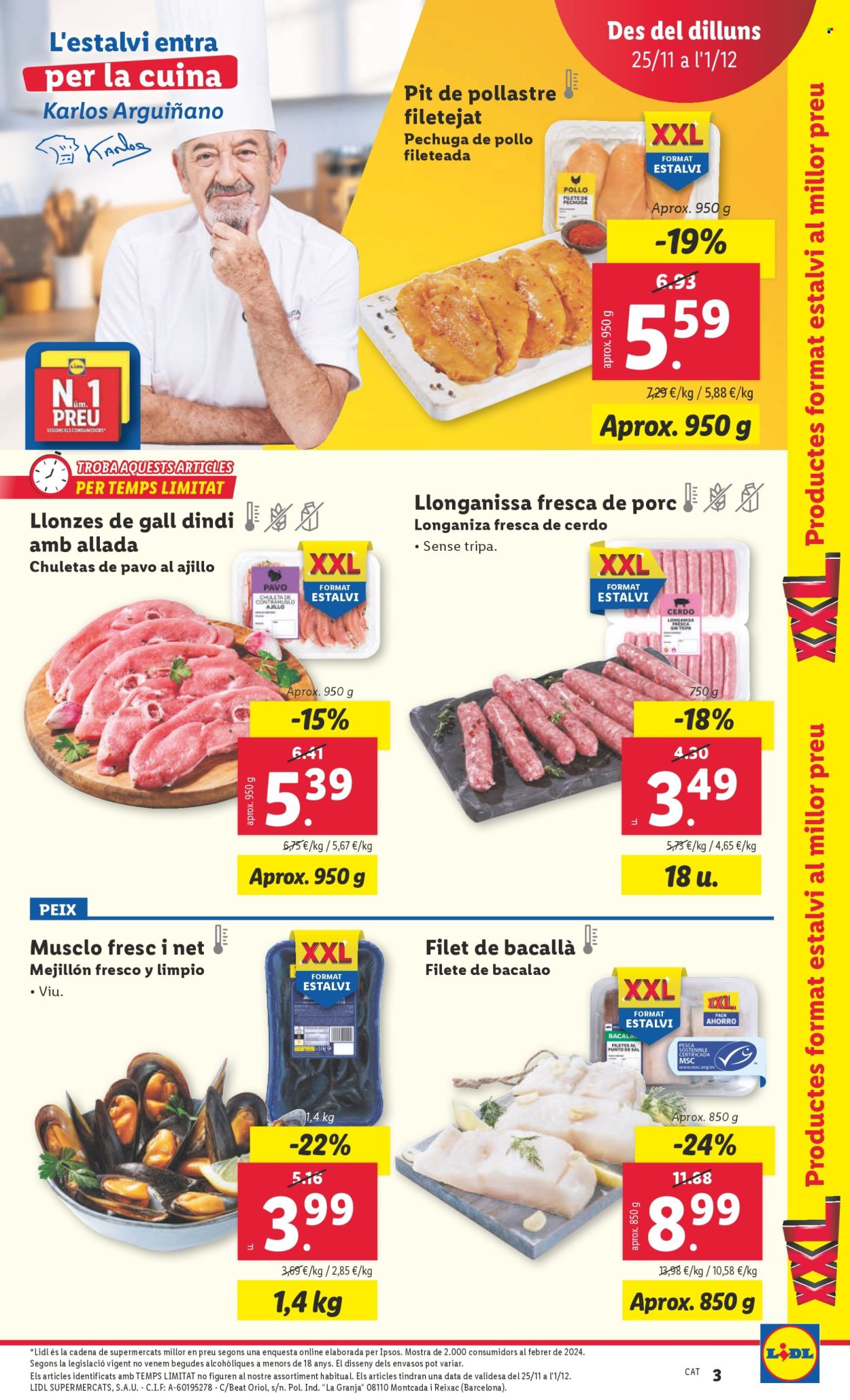 Folleto Lidl - 25/11/24 - 01/12/24. Página 1