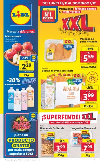 Folleto actual Lidl - 25/11/24 - 01/12/24.