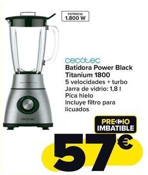 Cecotec - Batidora Power  Black Titanium 1800