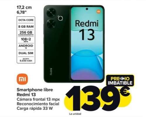 Xiaomi - Smartphone Libre Redmi 13