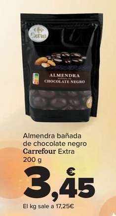 Carrefour - Almendra Banada De Chocolate Negro Extra