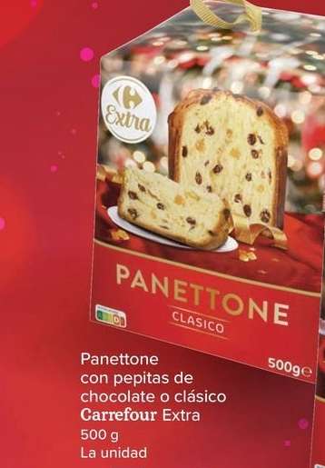 Carrefour - Panettone  Con Pepitas De Chocolate O Clasco Extra