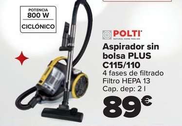 Polti - Aspirador Sin Bolsa Plus C115/110