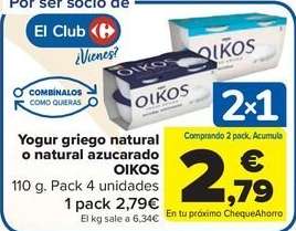 OIKOS - Yogur Griego Natural O Natural Azucarado