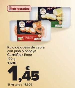 Carrefour - Rulo De Queso  De Cabra Con Pina O Papaya  Extra