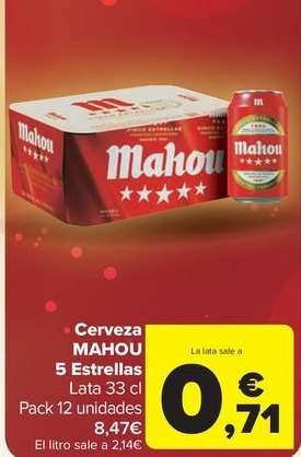 MAHOU Cerveza 5 estrellas