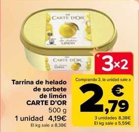 Carte d'Or - Tarrina De Helado De Sorbete De Limon