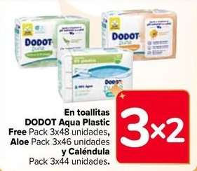 Dodot - En toallitas Aqua Plastic Free , Aloe y Caléndula