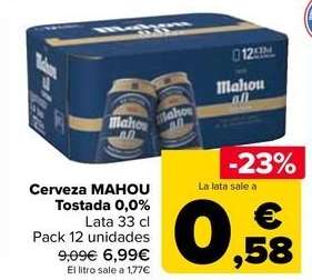 Mahou - Cerveza Tostada 0.0