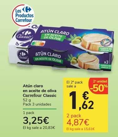 Carrefour - Atún Claro En Aceite De Oliva Classic