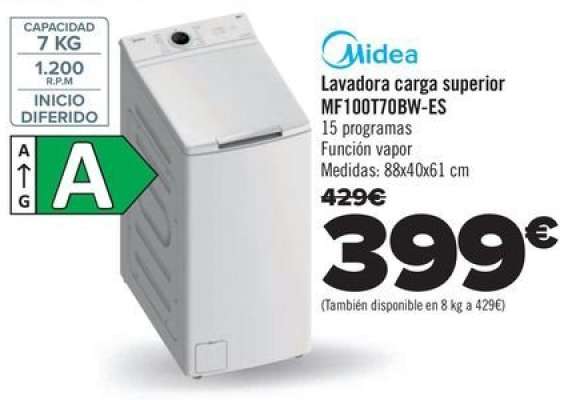 Midea - Lavadora Carga Superior MF100T70BW-ES