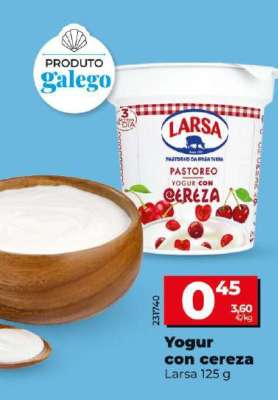 Yogur con cereza