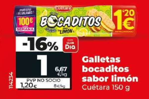 Galletas bocaditos sabor limón