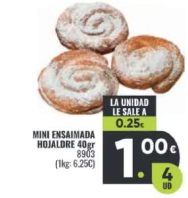 MINI ENSAIMADA HOJALDRE 40gr