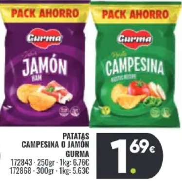 PATATAS CAMPESINA O JAMÓN GURMA