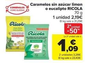 Ricola - Caramelos Sin Azucar Limon O Eucalipto