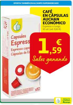 CAFÉ EN CÁPSULAS AUCHAN ECONÓMICO