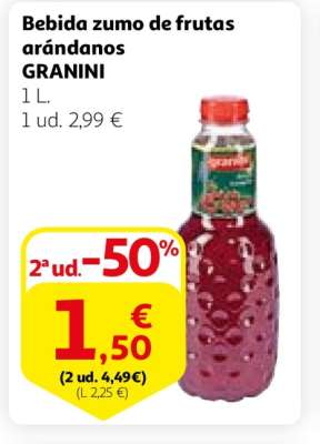 Bebida zumo de frutas arándanos GRANINI