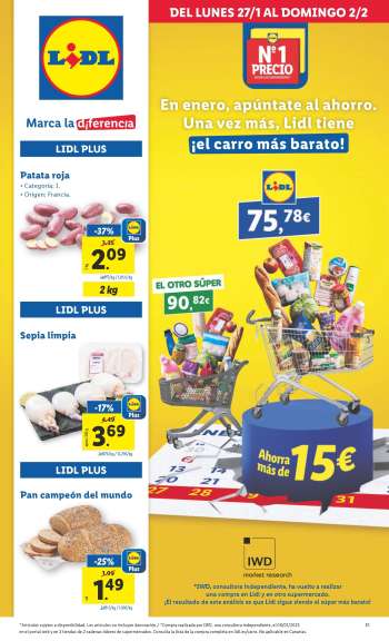 Folleto actual Lidl - 27/01/25 - 02/02/25.