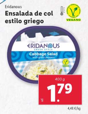 Ensalada de col estilo griego