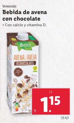 Bebida de avena con chocolate