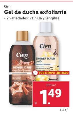 Cien Gel de ducha exfoliante