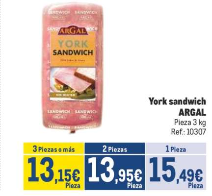 YORK SÁNDWICH “ARGAL”.