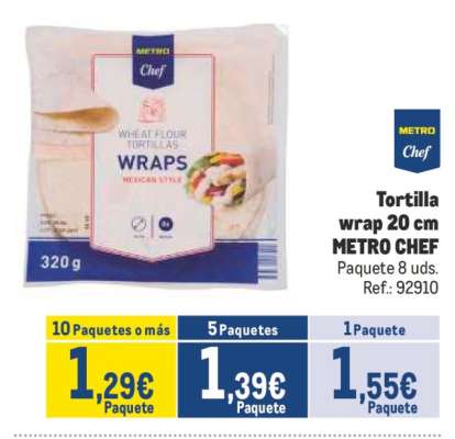 Tortilla wrap 20 cm METRO CHEF