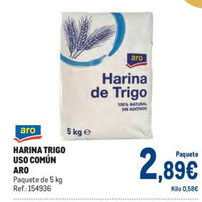 HARINA TRIGO USO COMÚN ARO