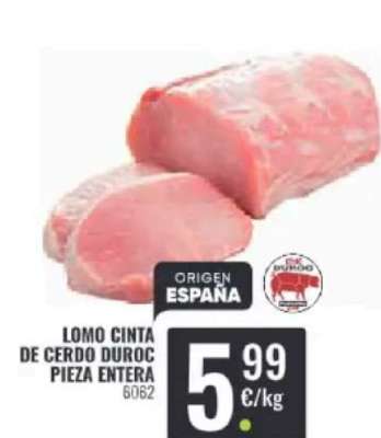 LOMO CINTA DE CERDO DUROC PIEZA ENTERA