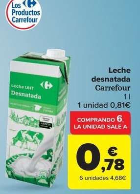 Carrefour - Leche Desnatada