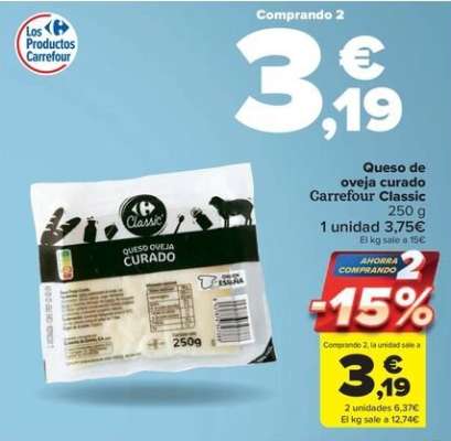 Carrefour - Queso De Oveja Curado Classic