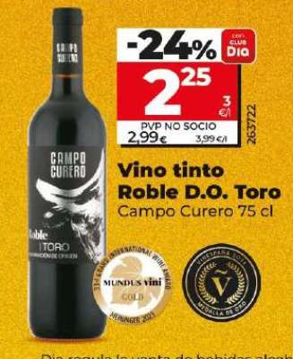 Vino tinto Roble D.O. Toro