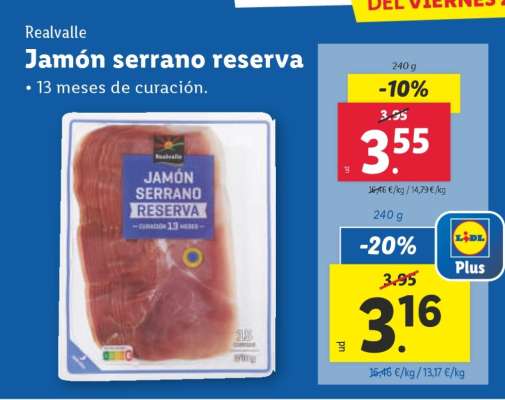 Jamón serrano Reserva