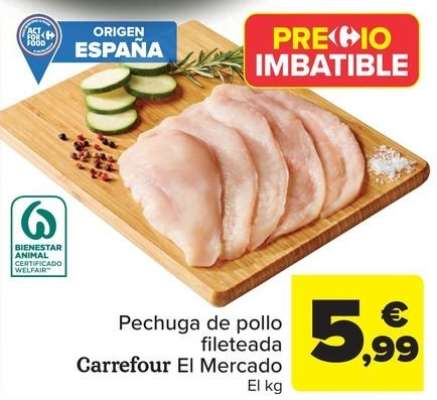 Carrefour - Pechuga De Pollo Fileteada El Mercado